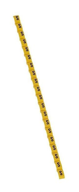 Маркер Duplix - чёрная маркировка на желтом фоне - заглавная буква S